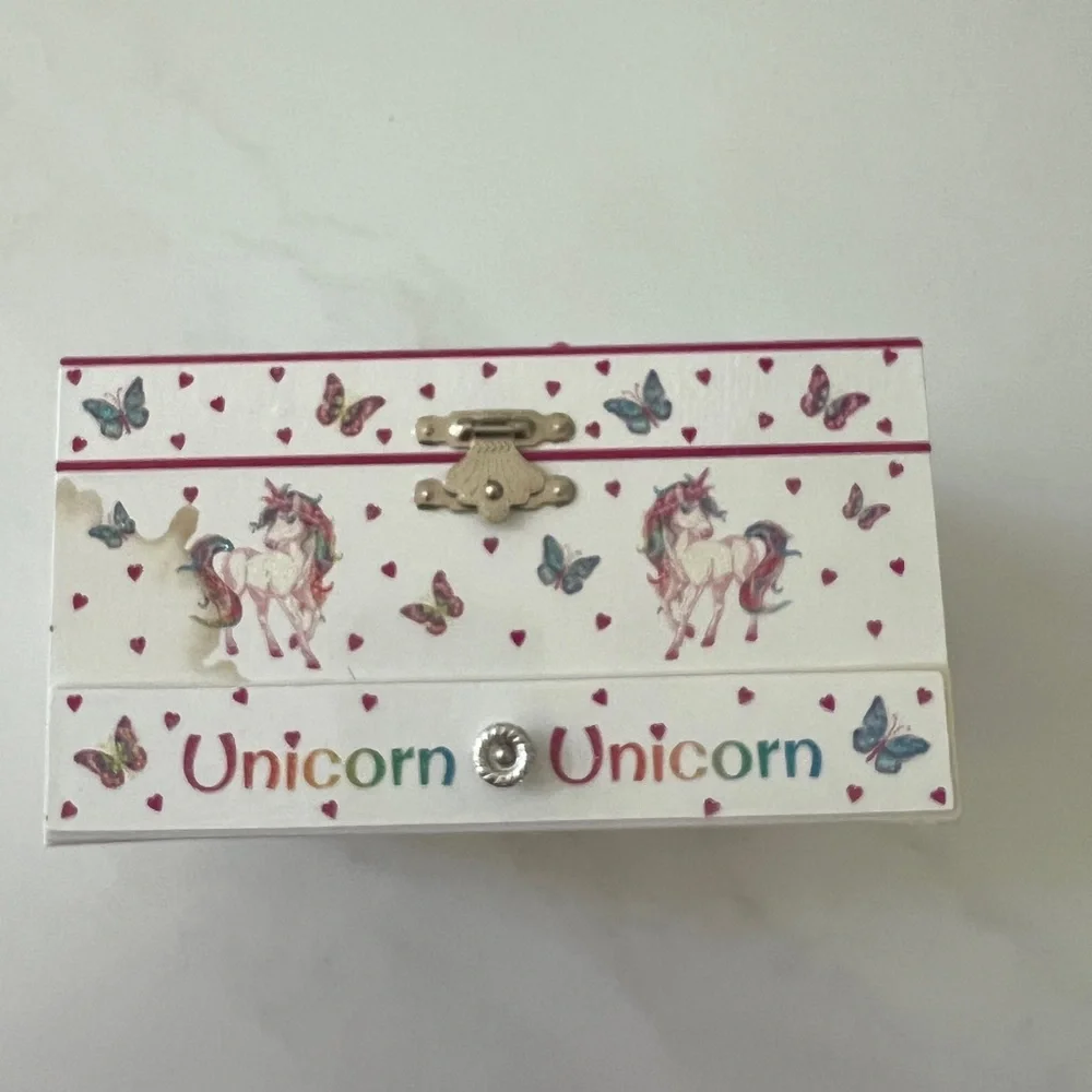 Fairy Glam Jewelry Music Box with unicorn Pullout Drawer Storage for Kids UK
